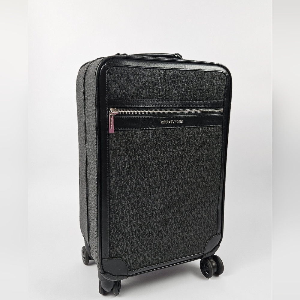 Michael Kors Black and Gray Monogram 3 Piece Luggage Set